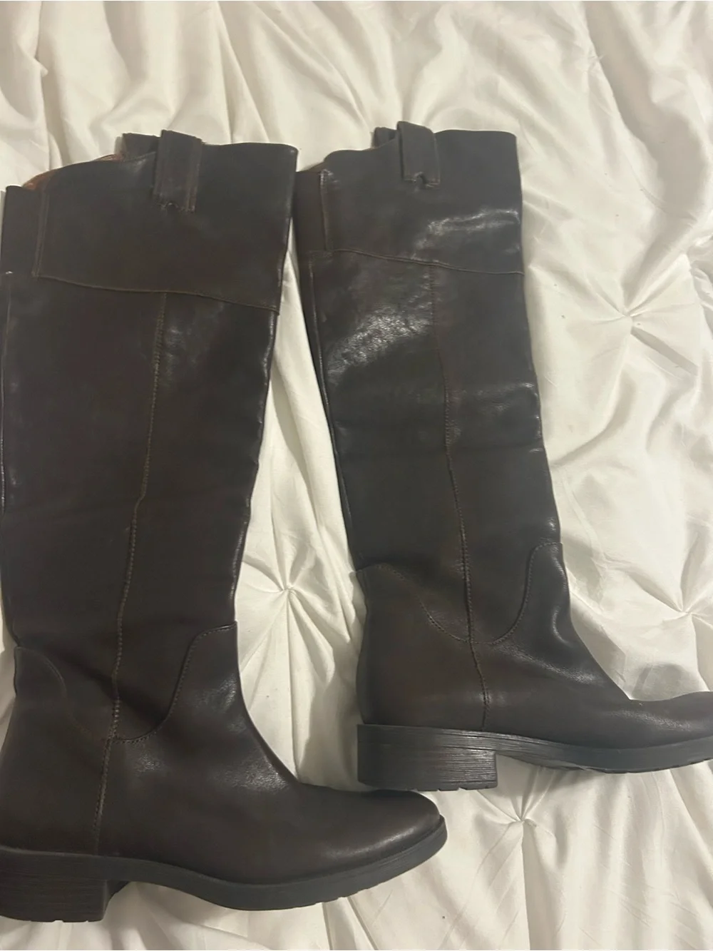 Enzo Angiolini Dark Brown Over-the-Knee Leather Boots